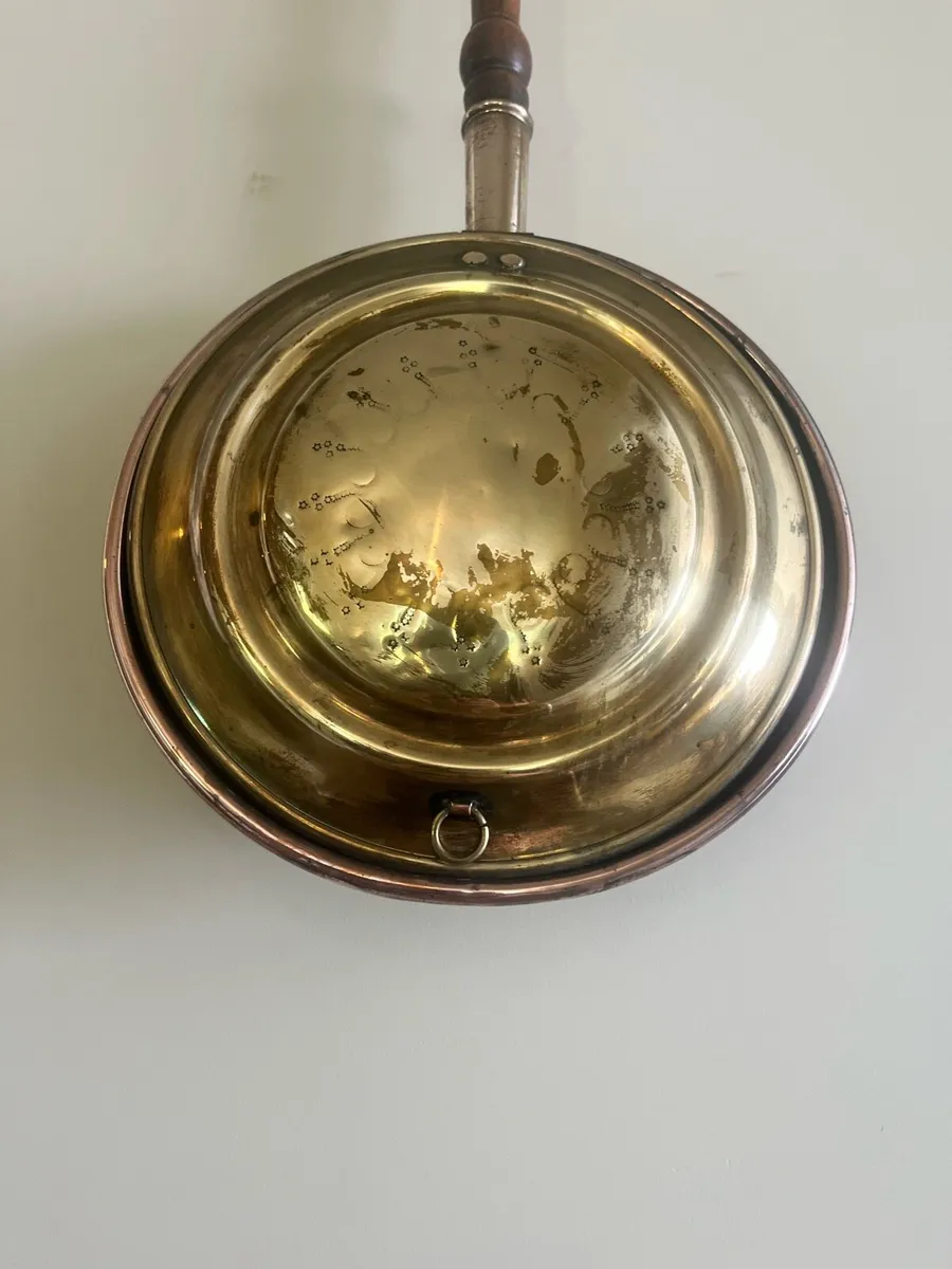 Victorian Brass & Copper Bedwarmer - Image 3