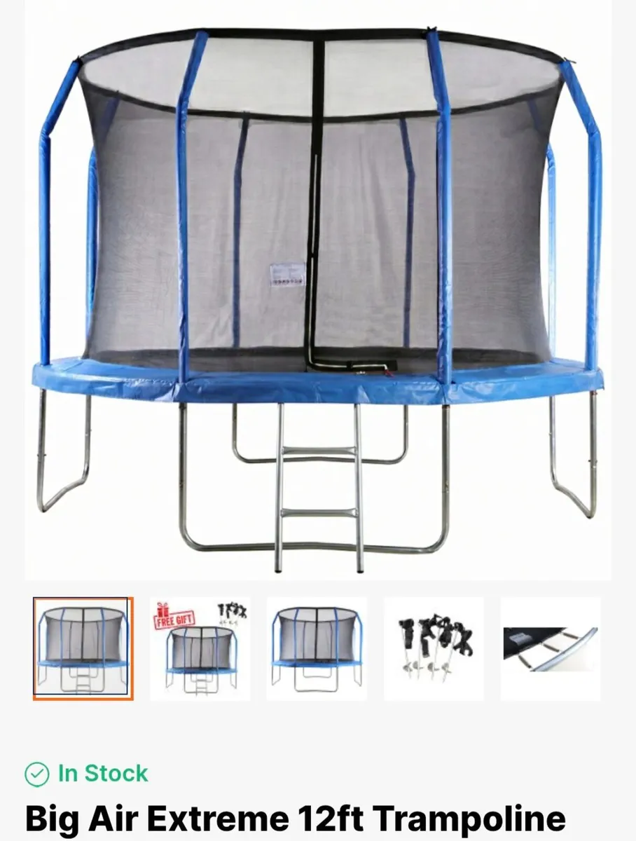 14ft Trampoline Enclosure with steps - Image 1