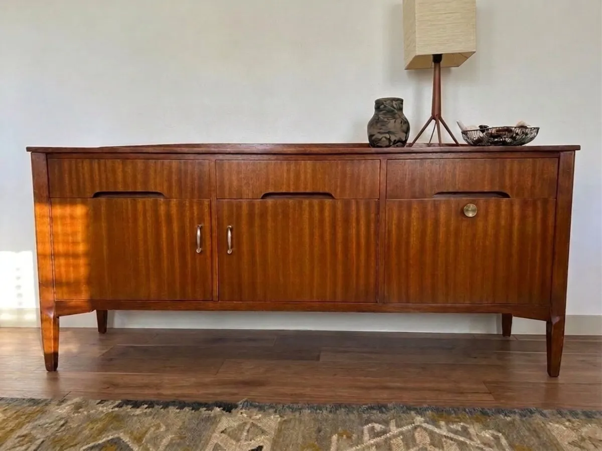 Vintage Mid Century Teak Sideboard Drinks Cabinet - Image 2