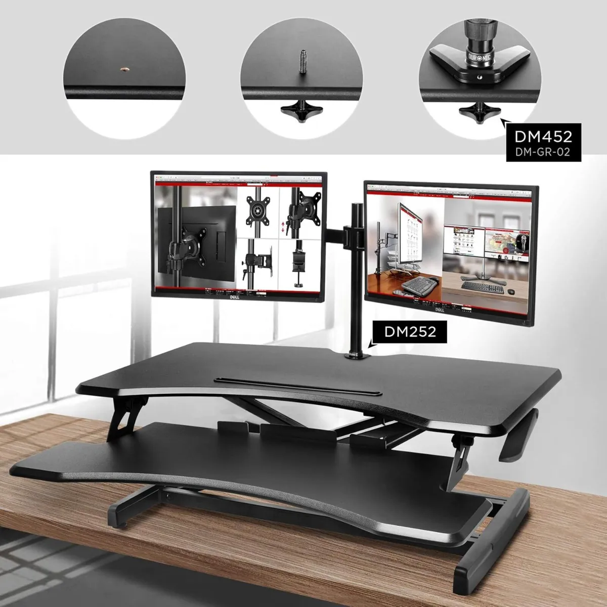 Duronic Standing Desk Converter Adjustable Sit - Image 4