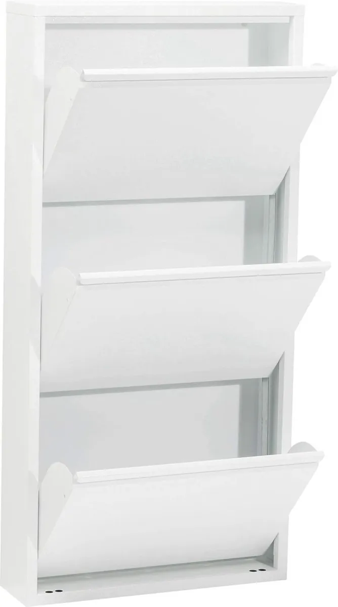 Shoe Cabinet Caruso 104x50x15CM Tilting Storage - Image 3
