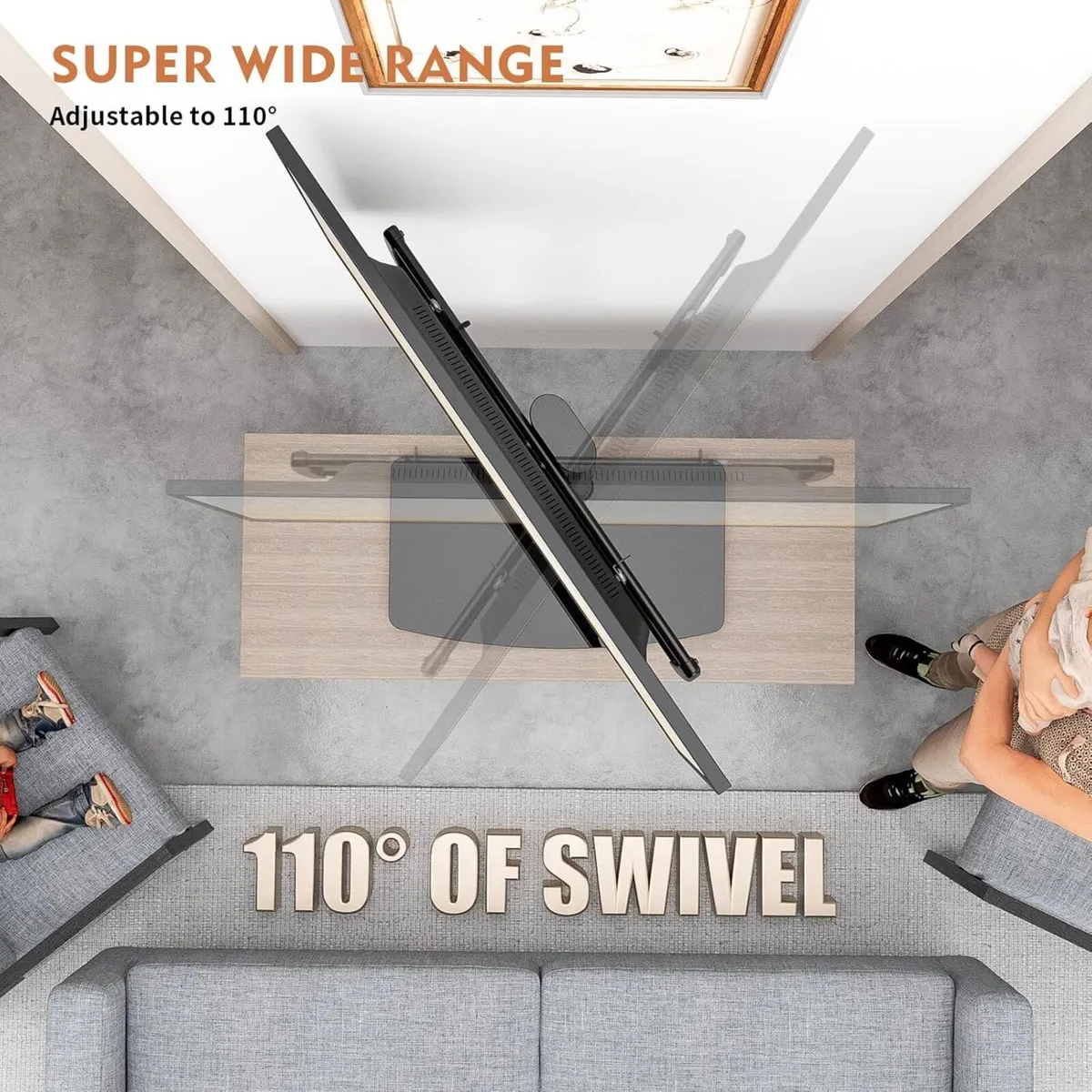 Universal Swivel TV Stand Base Table Top Stand - Image 3
