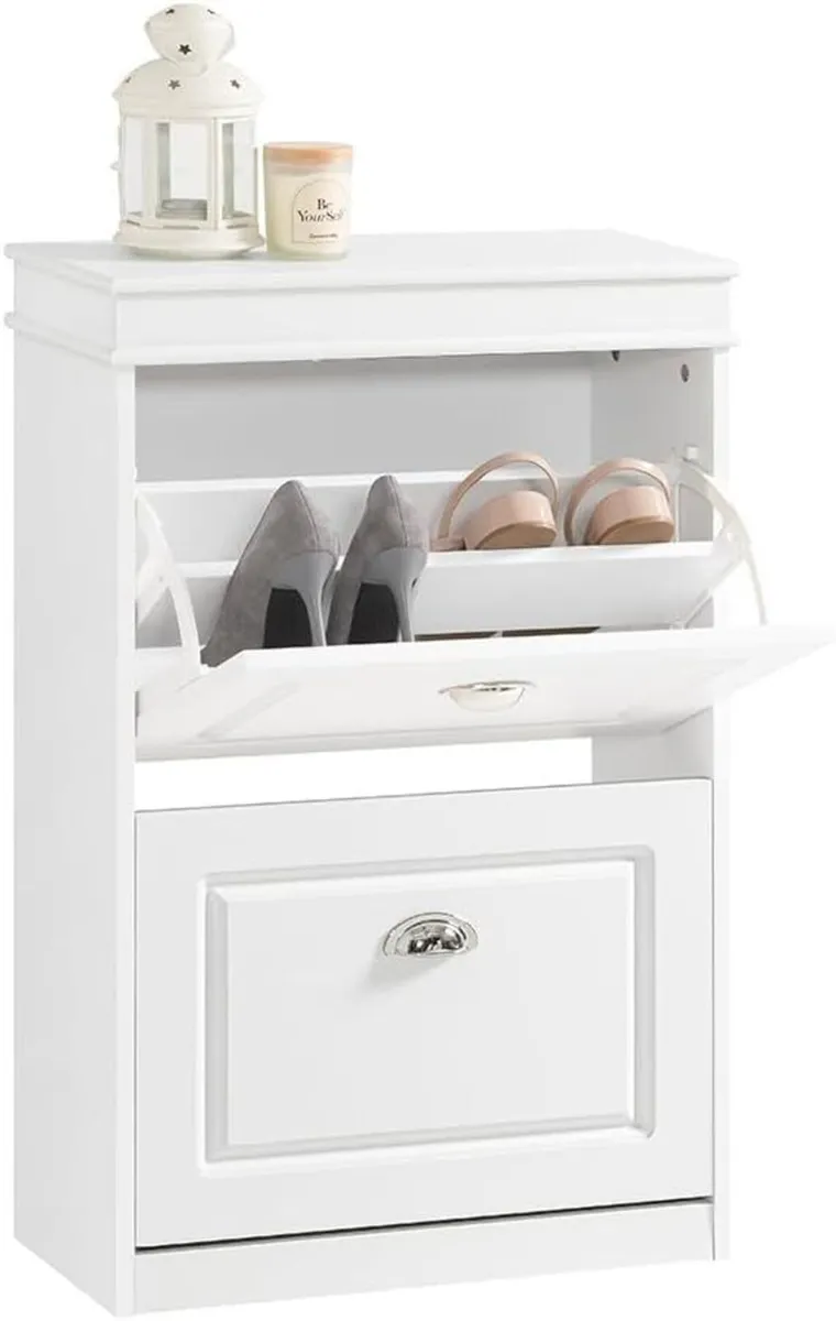 Shoe Storage Cabinet with 2 Flip Drawers Hallway - Image 1