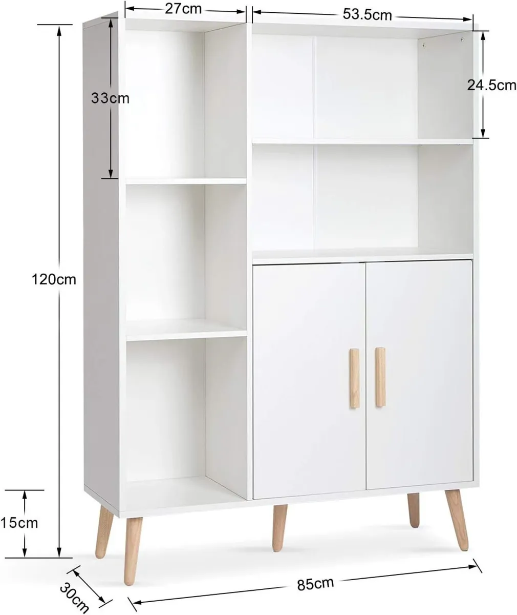 Sideboard Storage Cabinet Cupboard 2 Doors 5 - Image 3
