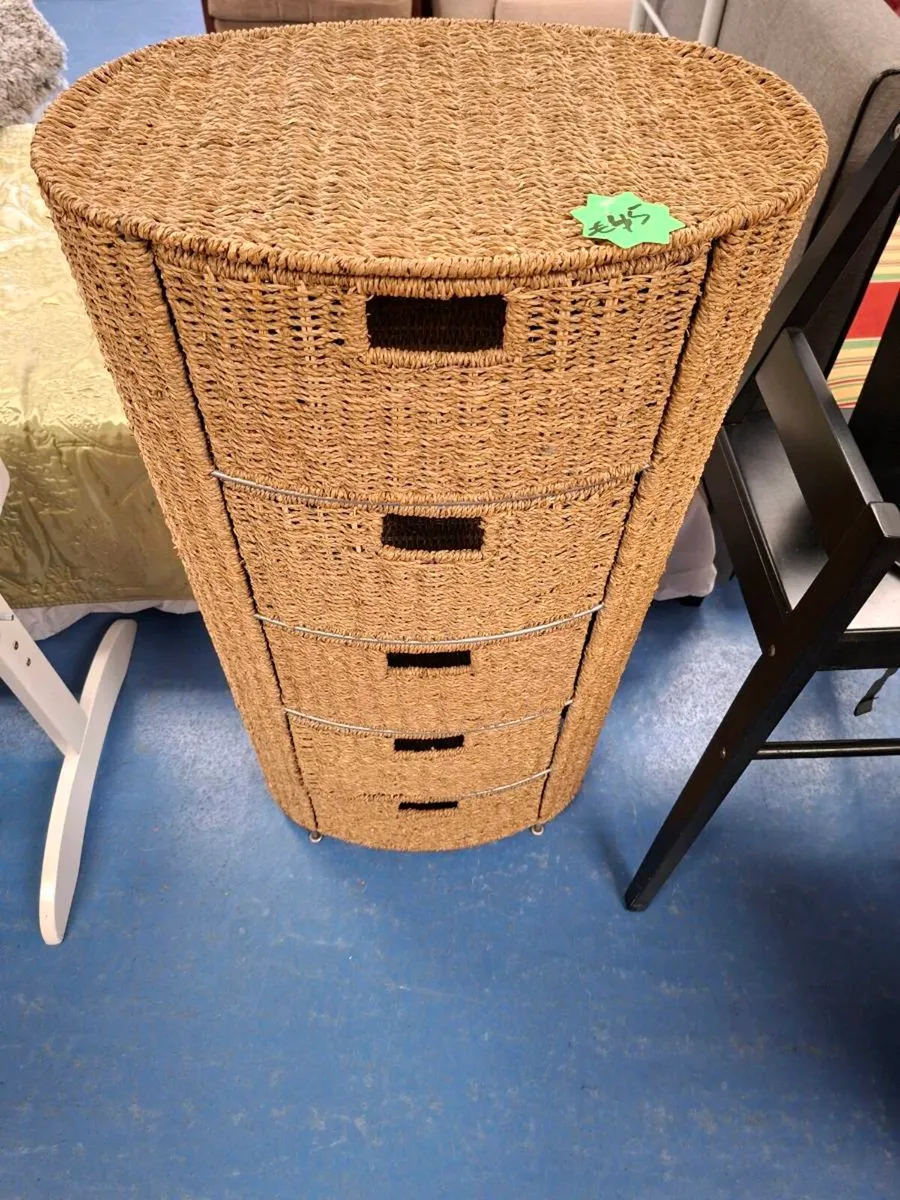 WICKER STYLE STORAGE UNIT - Image 1