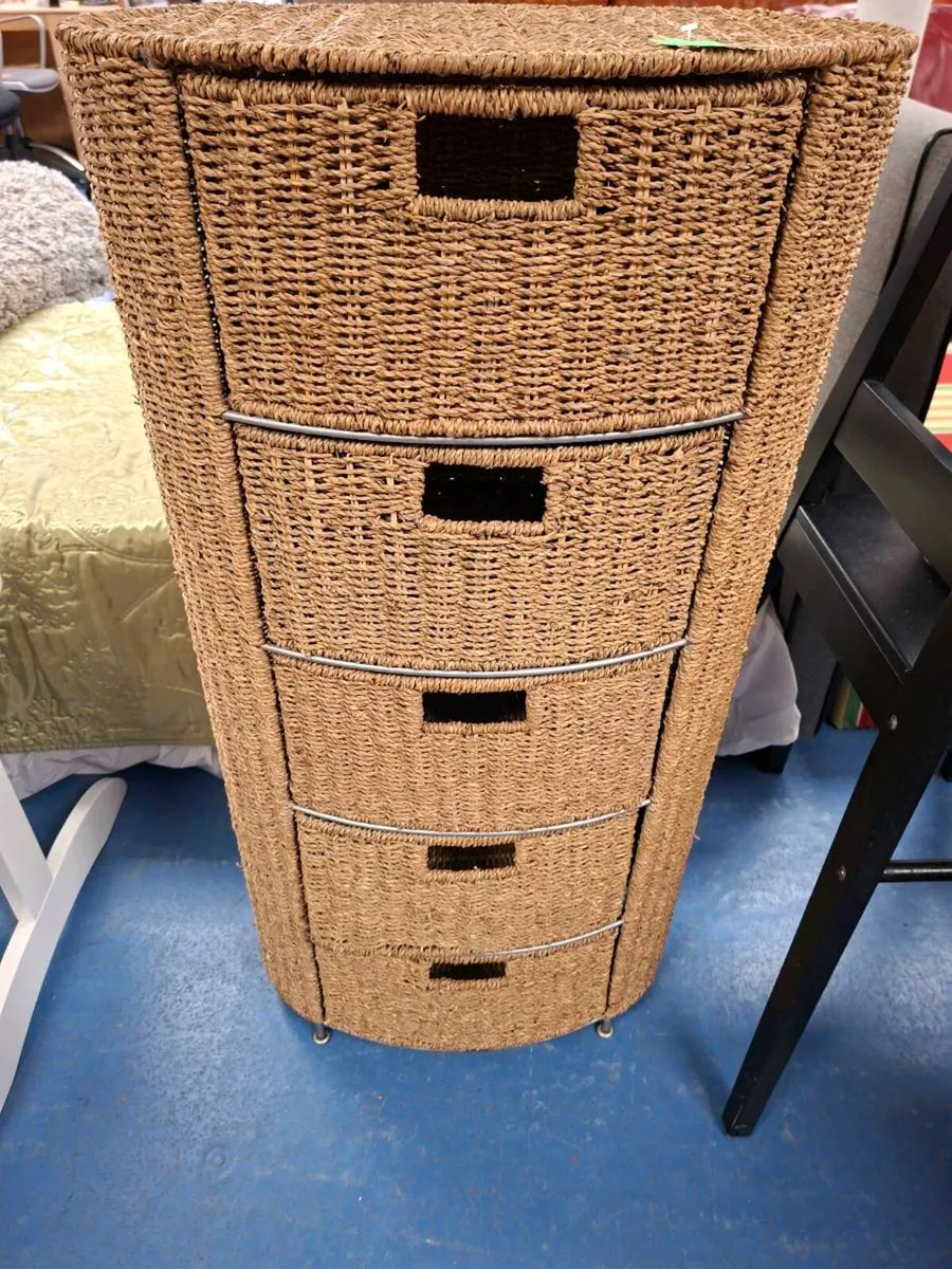WICKER STYLE STORAGE UNIT - Image 2