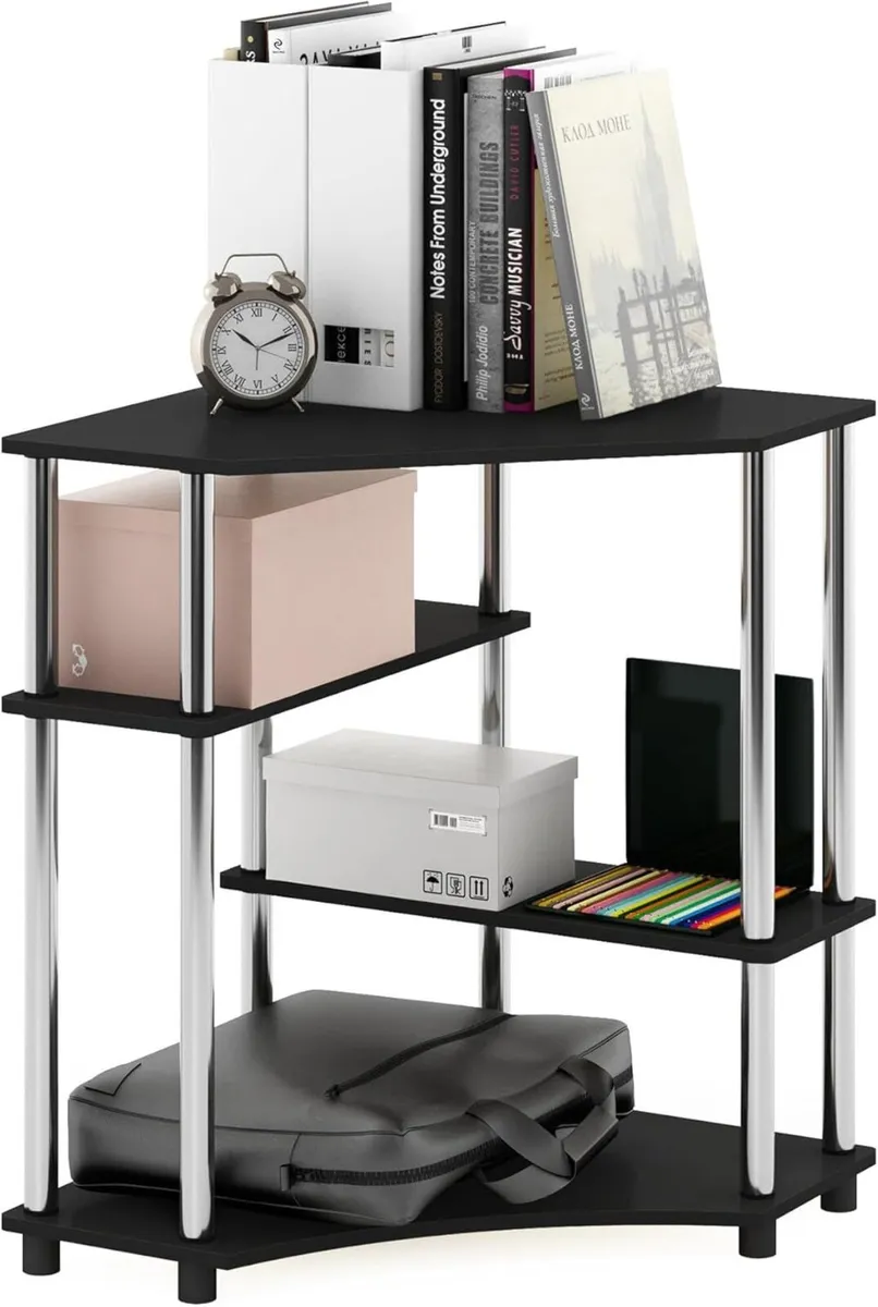 Desk Corner Gaming with Storage Shelves Computer - Image 4