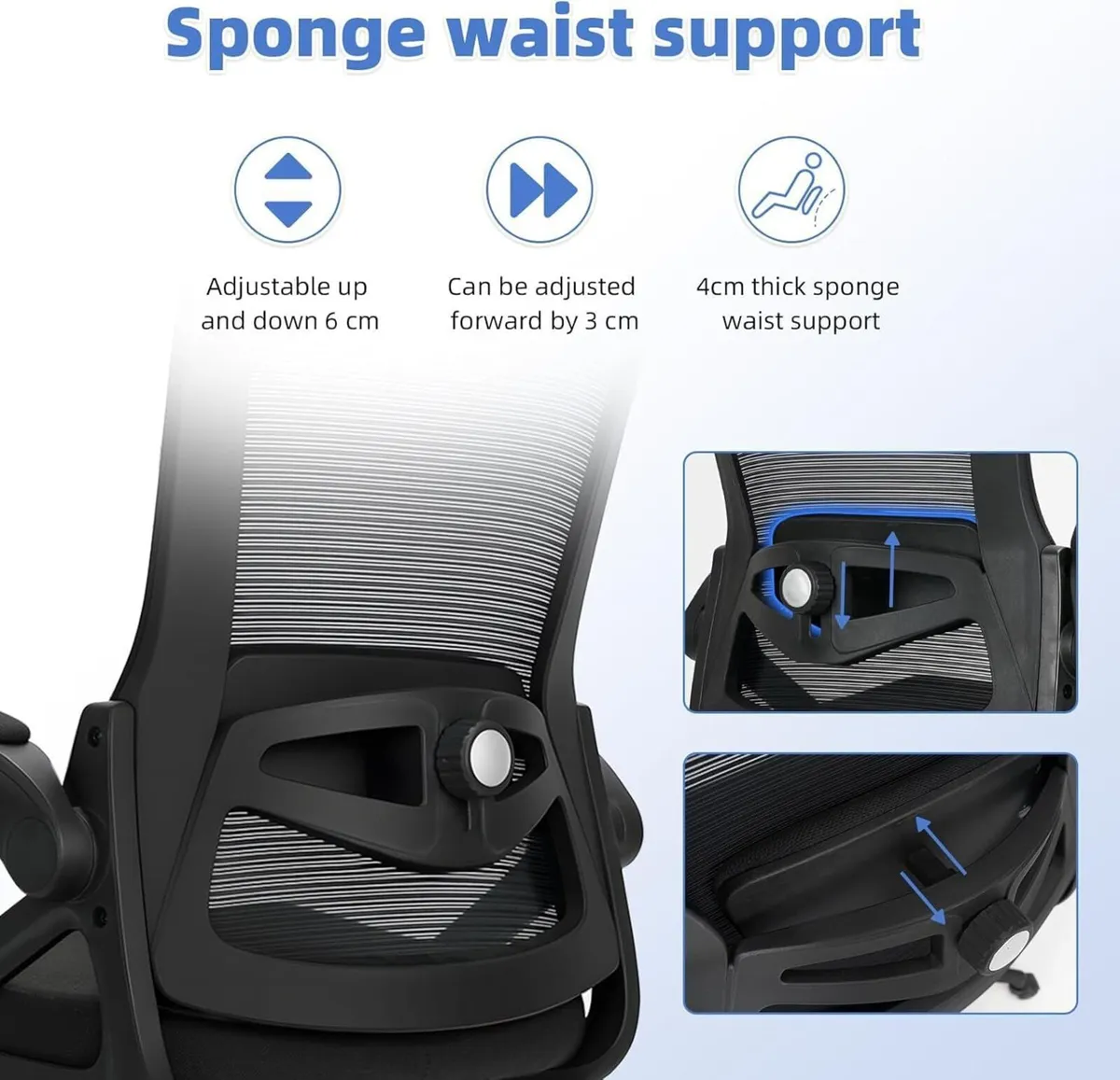 Ergonomic Office Chair 4d Lumbar Support Mesh Desk - Image 4
