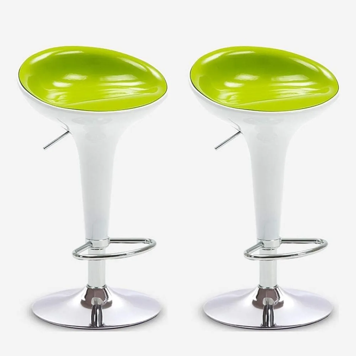 Bar Stools Set of 2 Swivel Gas Lift Chairs - Image 3