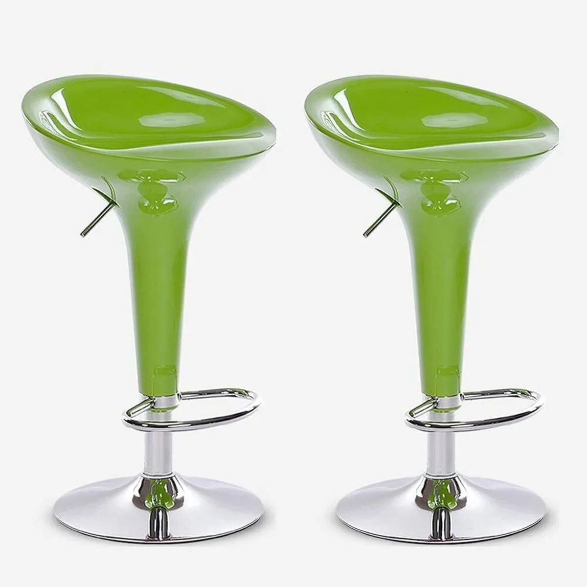 Bar Stools Set of 2 Swivel Gas Lift Chairs - Image 4