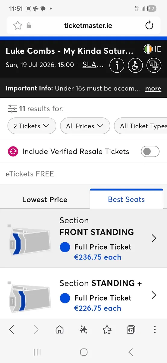 2 Luke combs tickets 19th July slane - Image 3