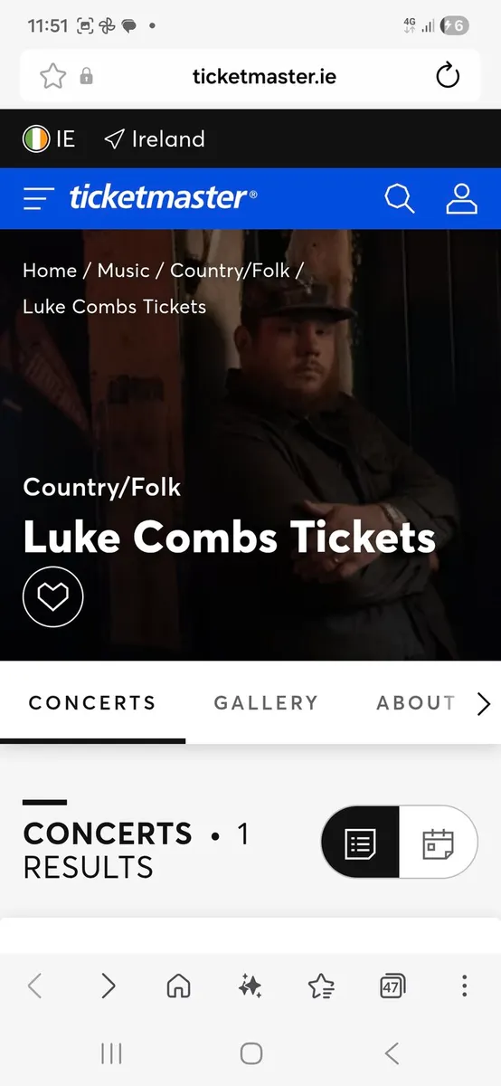 2 Luke combs tickets 19th July slane - Image 1
