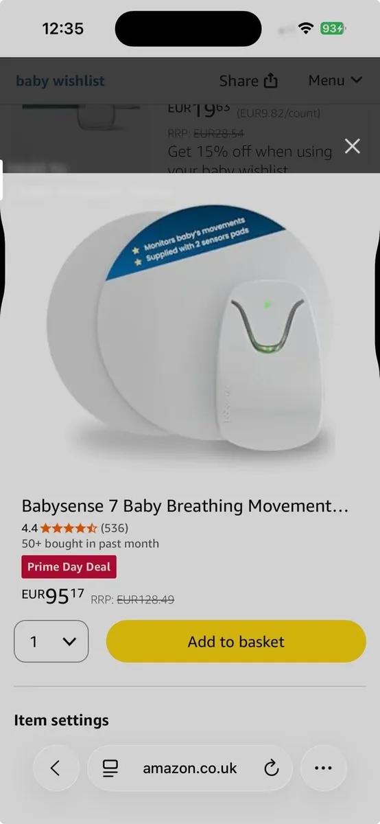 Baby cot sensor - Image 1