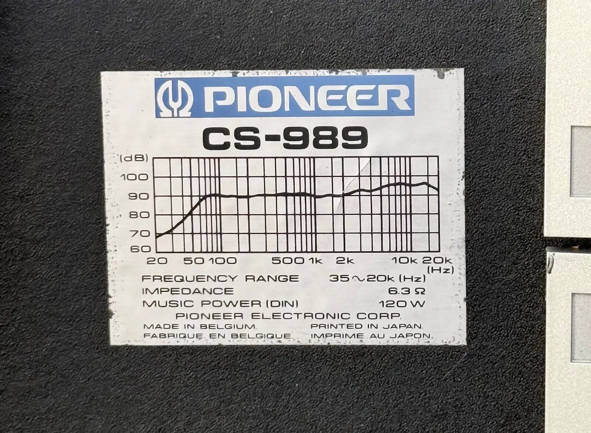 Pair of large Pioneer CS-989 speakers - Image 2