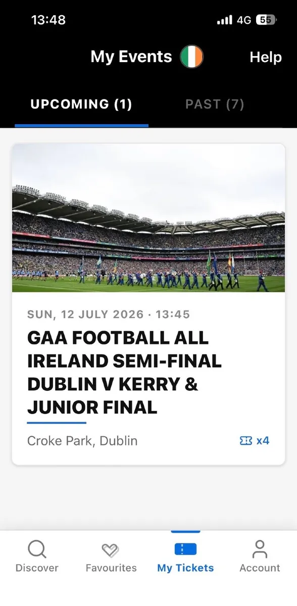 Dublin V Kerry All Ireland Semi Final tickets - Image 1