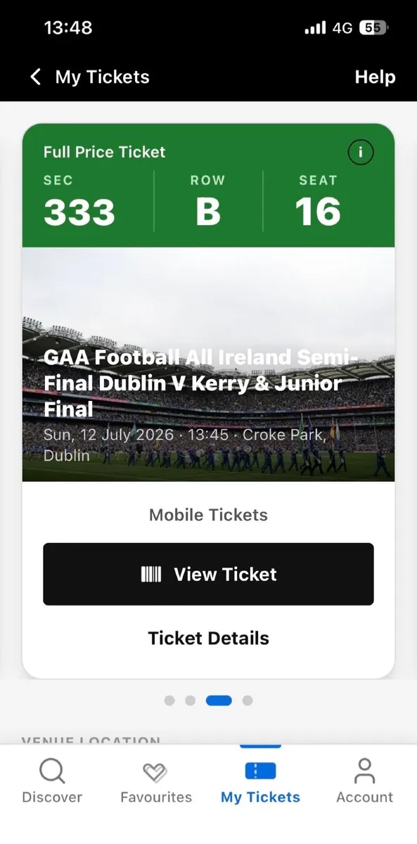 Dublin V Kerry All Ireland Semi Final tickets - Image 4