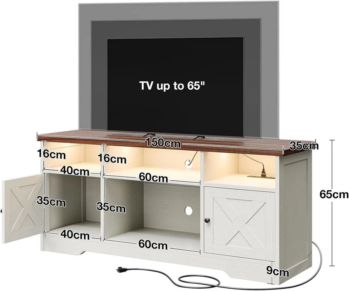 TV Unit Stand Cabinet with Sockets USB - Image 2