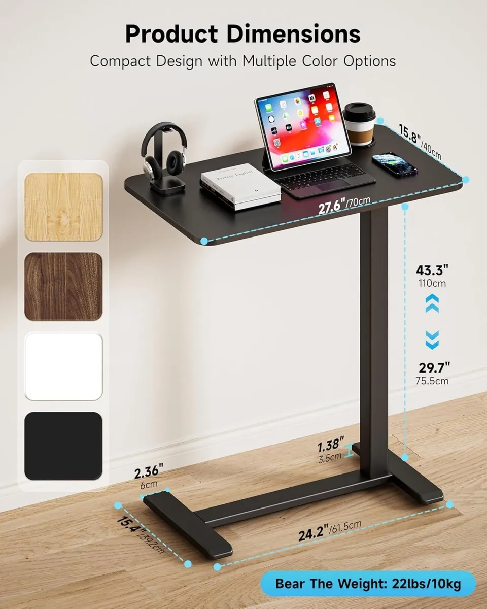 Adjustable Bedside Table with Swivel Hidden - Image 3