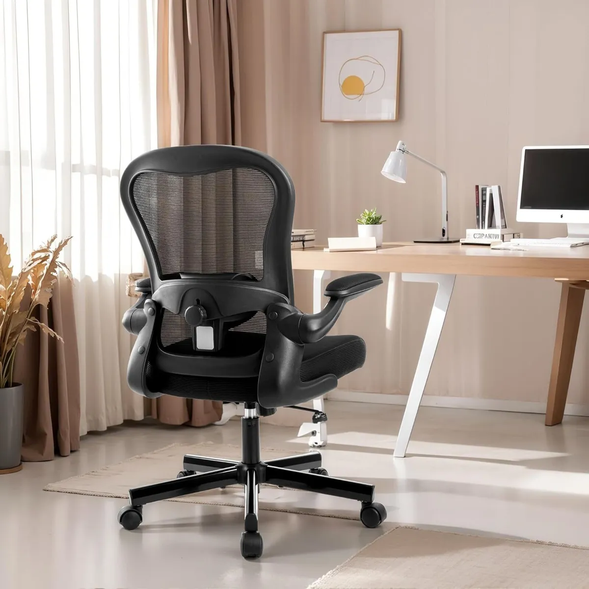 Office Chair Ergonomic Desk with Flip-Up Armrest - Image 2