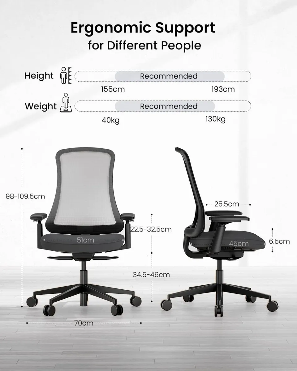 Ergonomic Office Chair with Sliding Seat Depth - Image 3