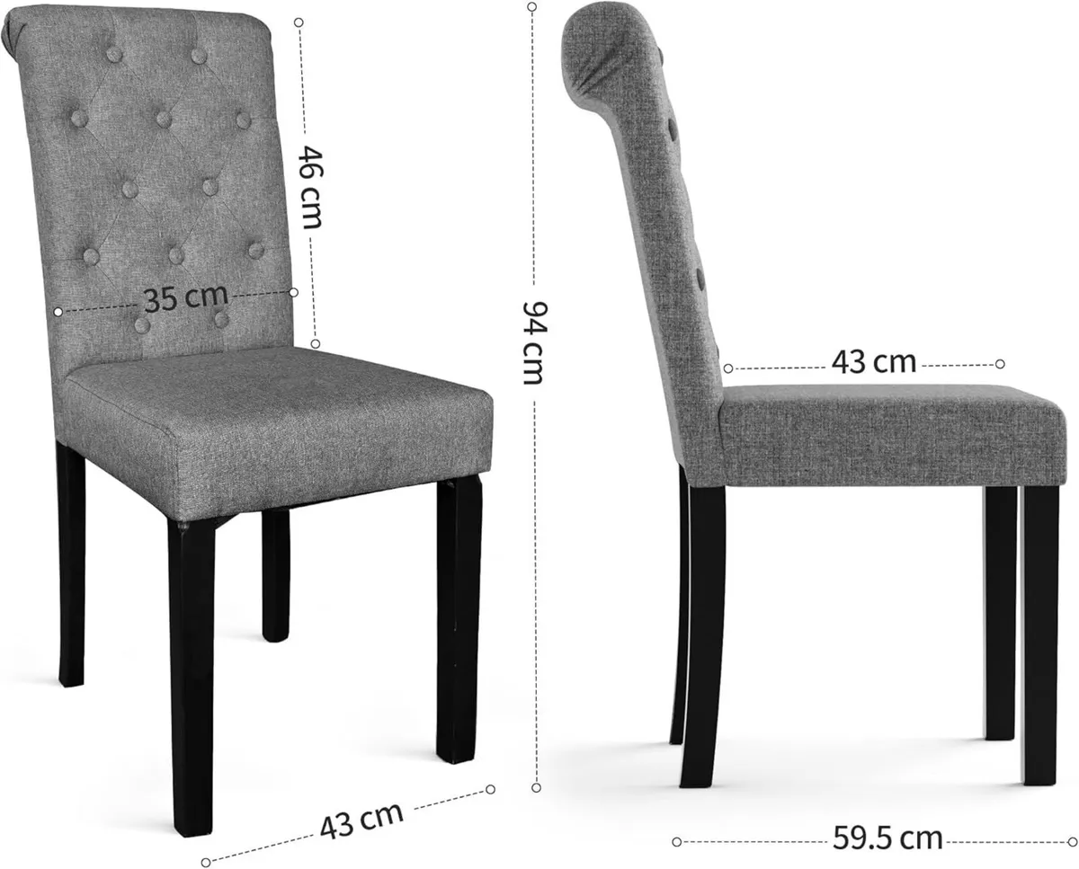 Modern Dining Chairs Upholstered High Back - Image 2