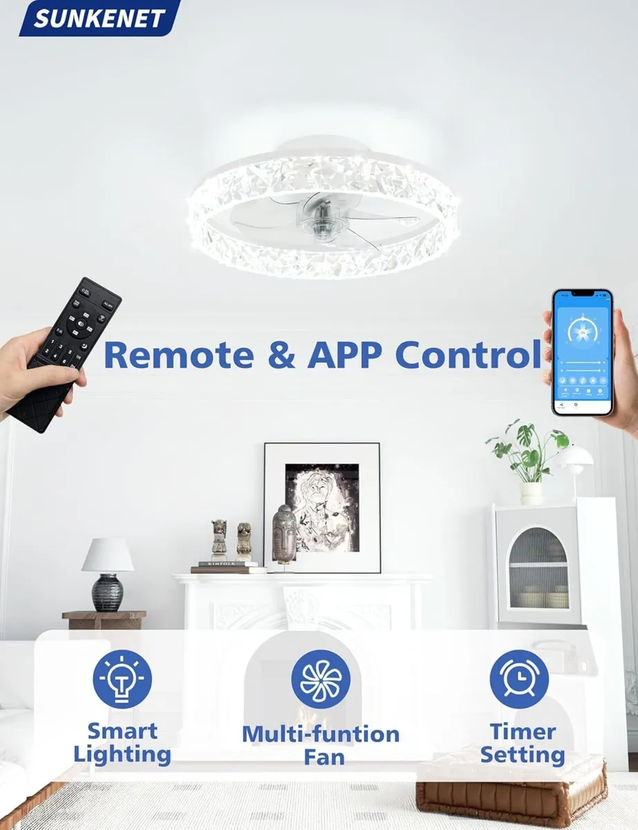 Ceiling Fans with Lights and Remote LED - Image 3