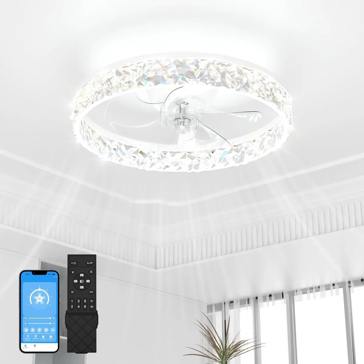 Ceiling Fans with Lights and Remote LED - Image 1