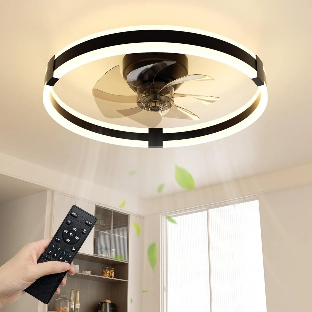 50CM Ceiling Fan with Lights Remote 3 Colours - Image 1