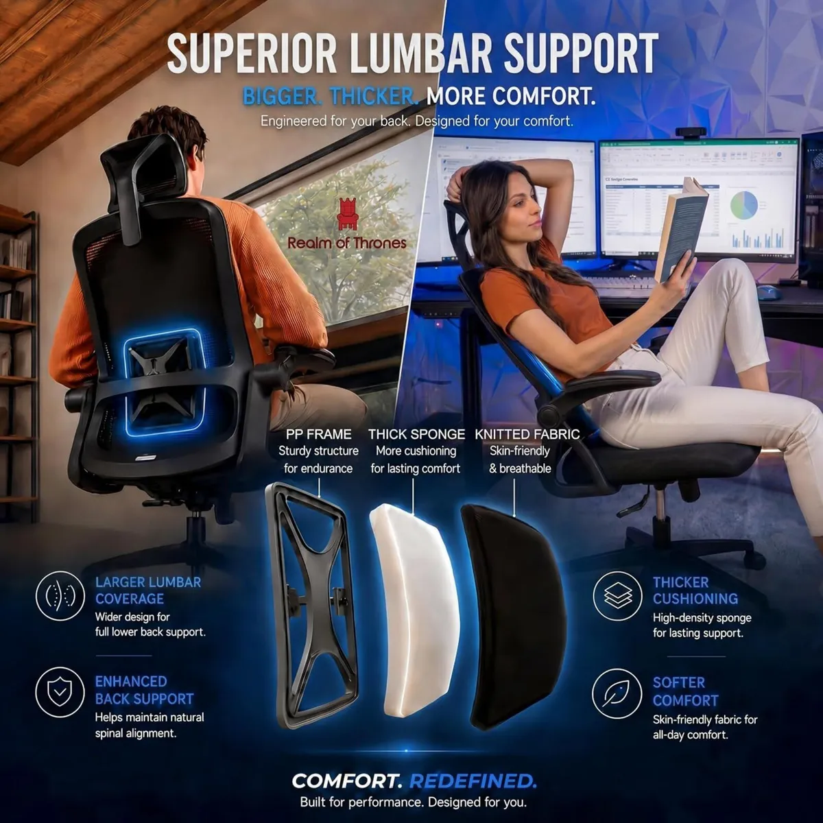 Ergonomic Office Chair for Back Support Long Hours - Image 4