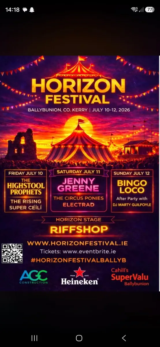 3 Jenny Greene Tickets Ballybunion Sat 11th July