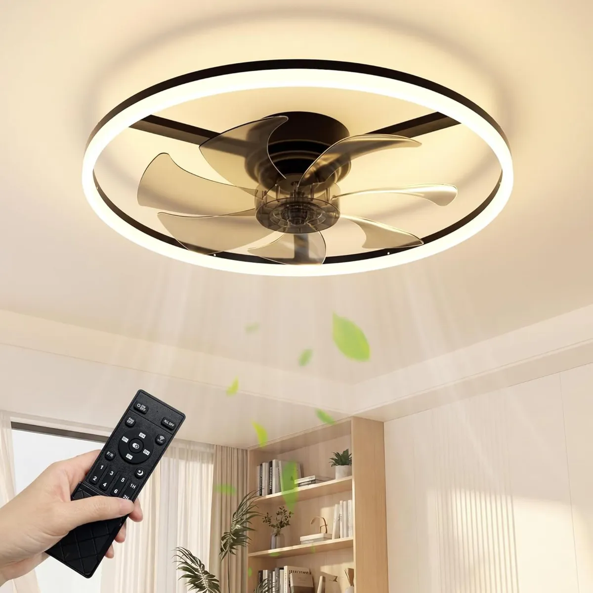 Ceiling Fans with Lights and Remote 6 Speeds - Image 1