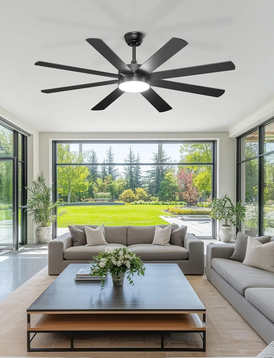 60'' Ceiling Fans with Lights Modern Fan Remote - Image 2