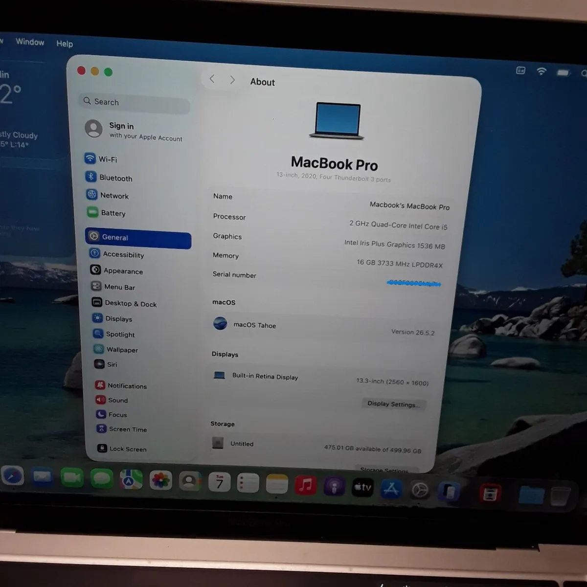 MacBook Pro 13-inch 16GB RAM (2020) | Intel i5 - Image 3
