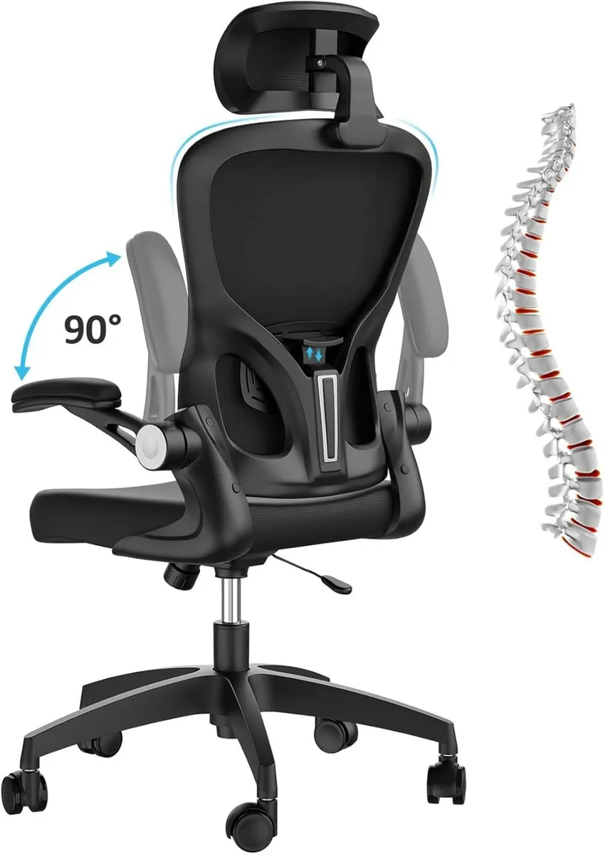 Ergonomic Office Chair with Adjustable Headrest - Image 3