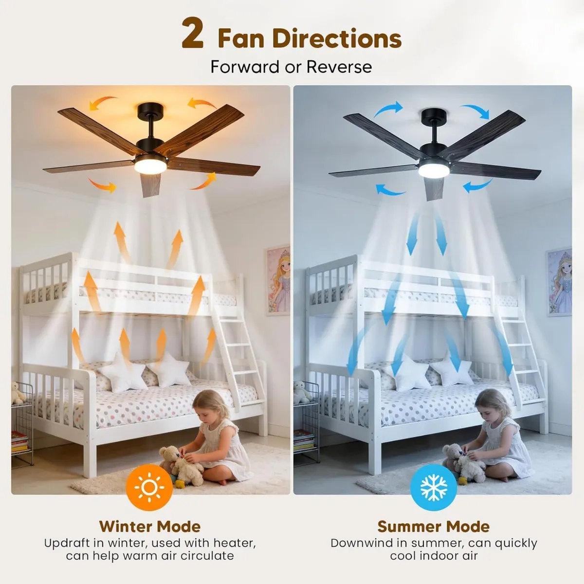 Ceiling Fans with Lights and Remote 52 Inch - Image 3