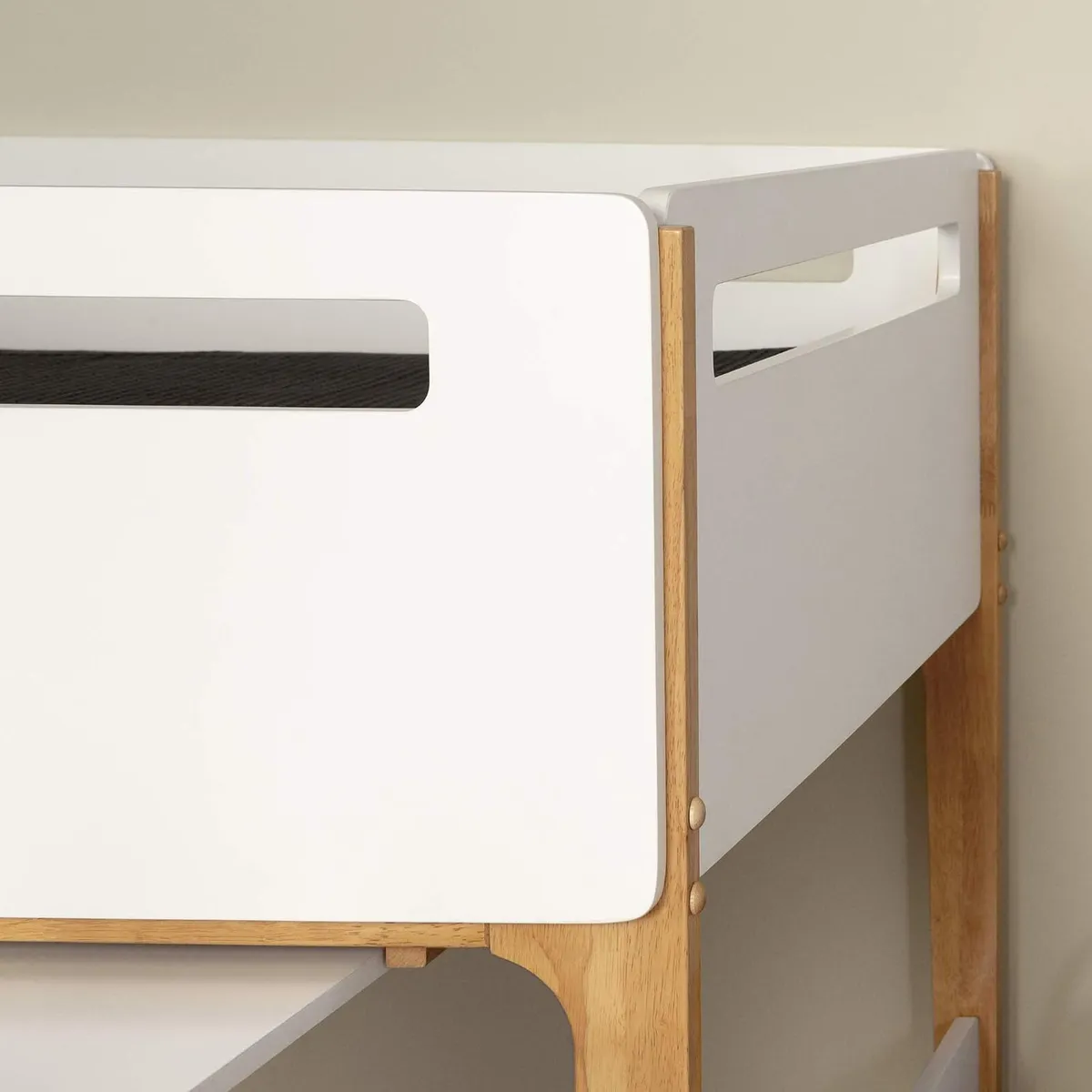 Kids mid sleeper with desk and shelf storage - Image 4