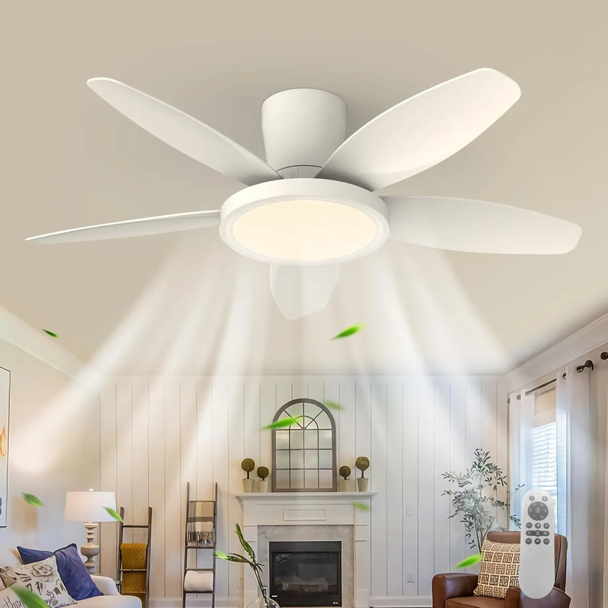 Ceiling Fans with Lights 42 Inch Low Profile - Image 1
