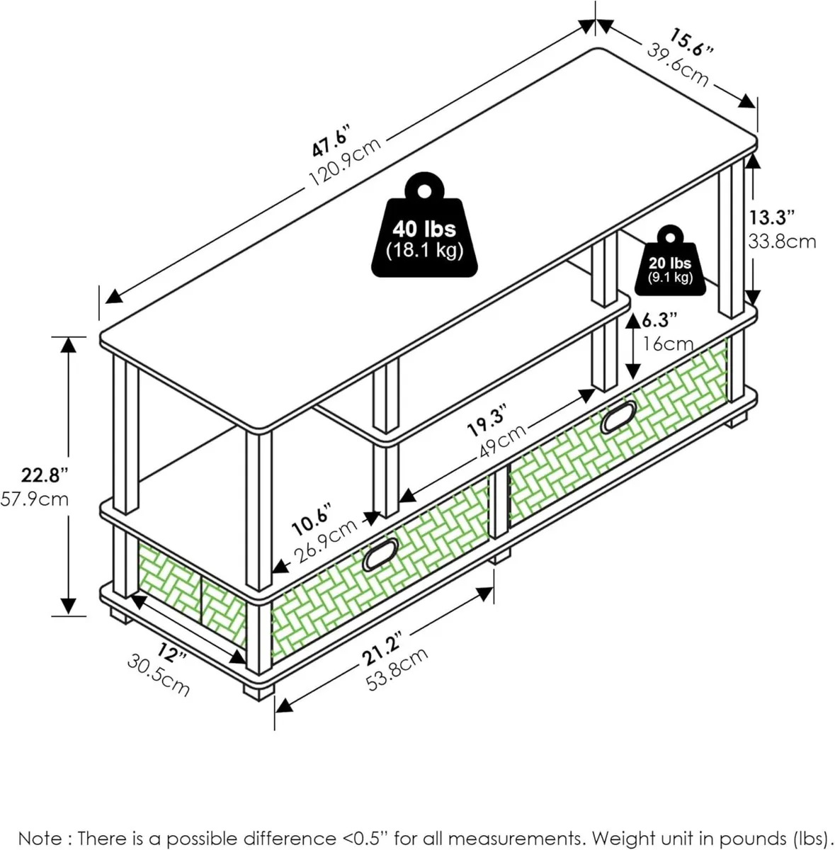 TV Stand 4-Tier Entertainment Centre Console - Image 3