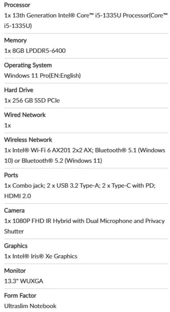 Laptop (ThinkPad) - L13 Gen 4 Aluminum Type 21FG - Image 2