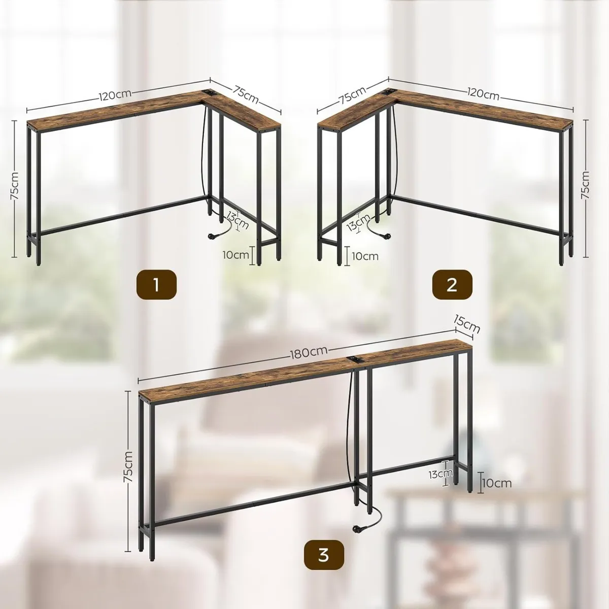 Narrow Console Table Entrance 15CM Wide Hallway - Image 4