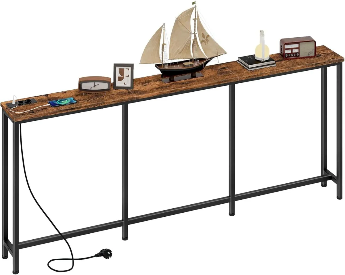 Console Table Hallway with Charging Station - Image 1