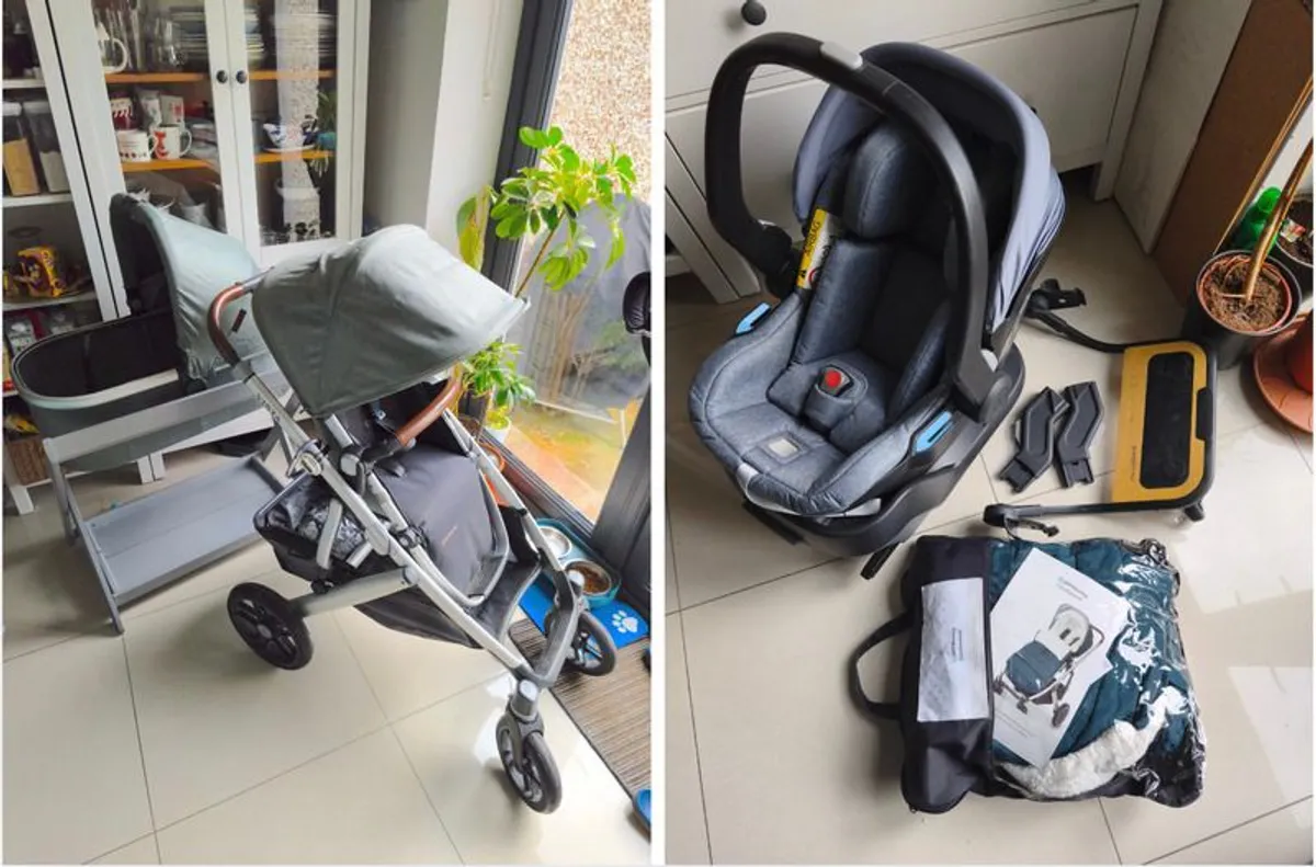 Uppababy Vista 2 FULL Bundle + Bassinet Stand + Piggyback + Ganoosh, Everything Included - Image 1