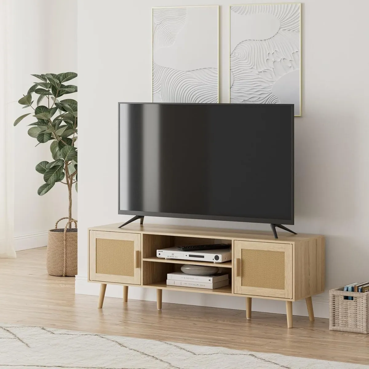 Wood TV Stand for Up to 65 Inch - Image 4