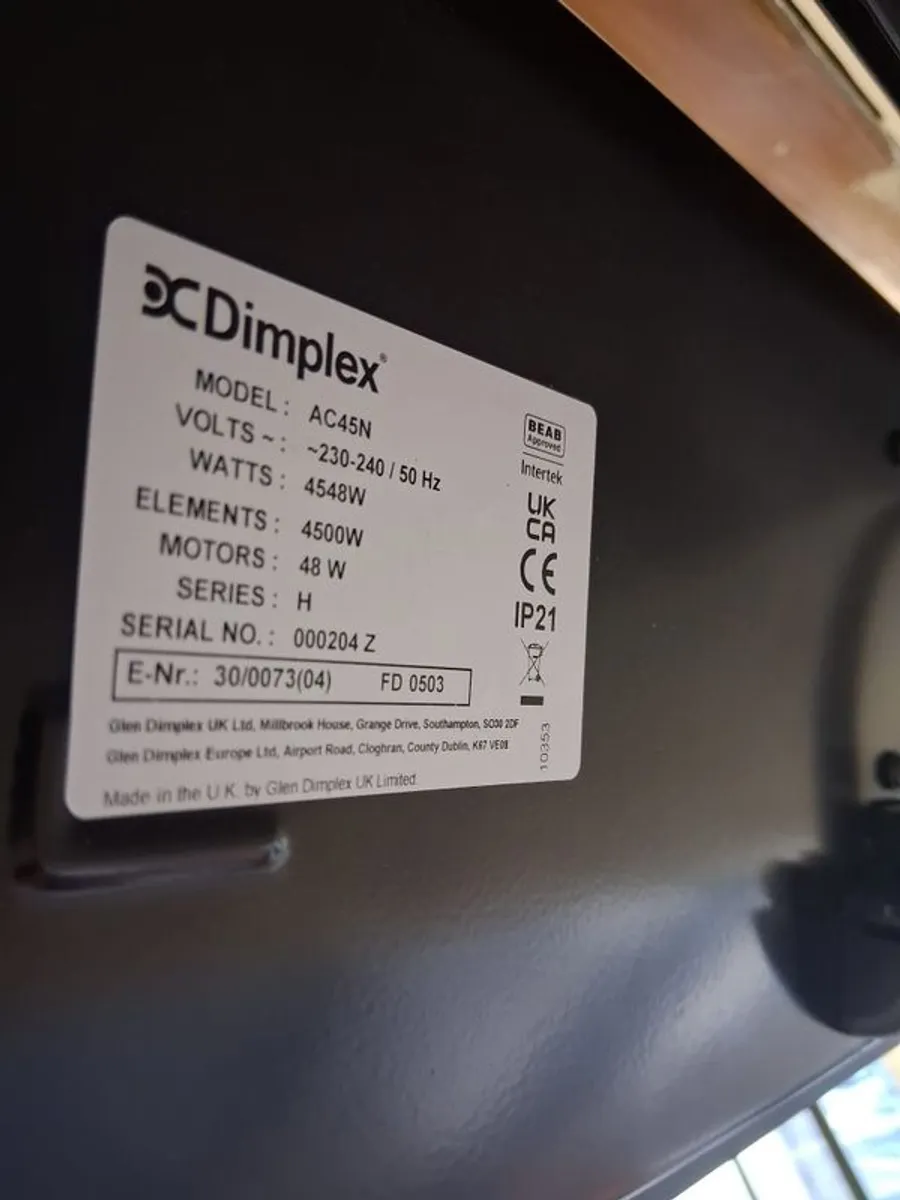 Dimplex AC Over Door Heater 4.5kw - Image 2