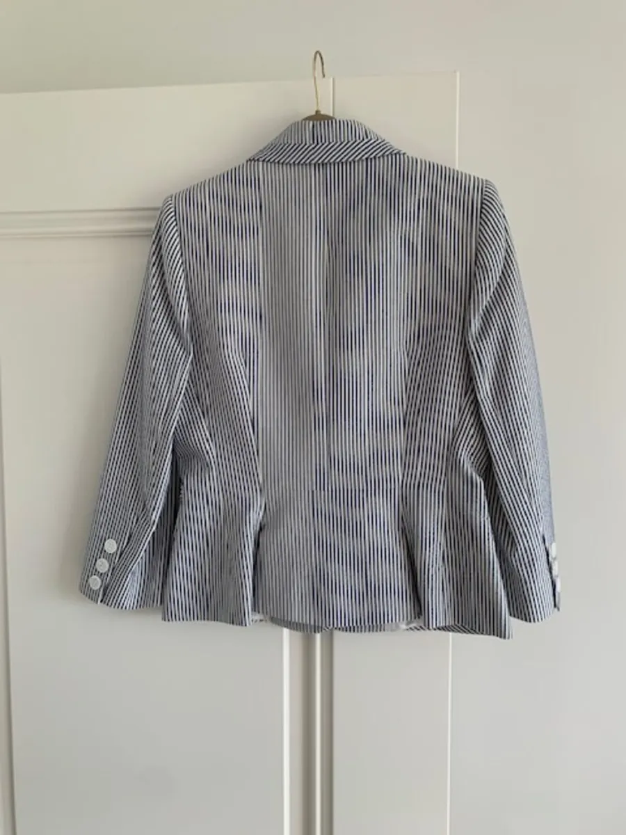 Hobbs Jacket - Navy/White Stripped - Image 2