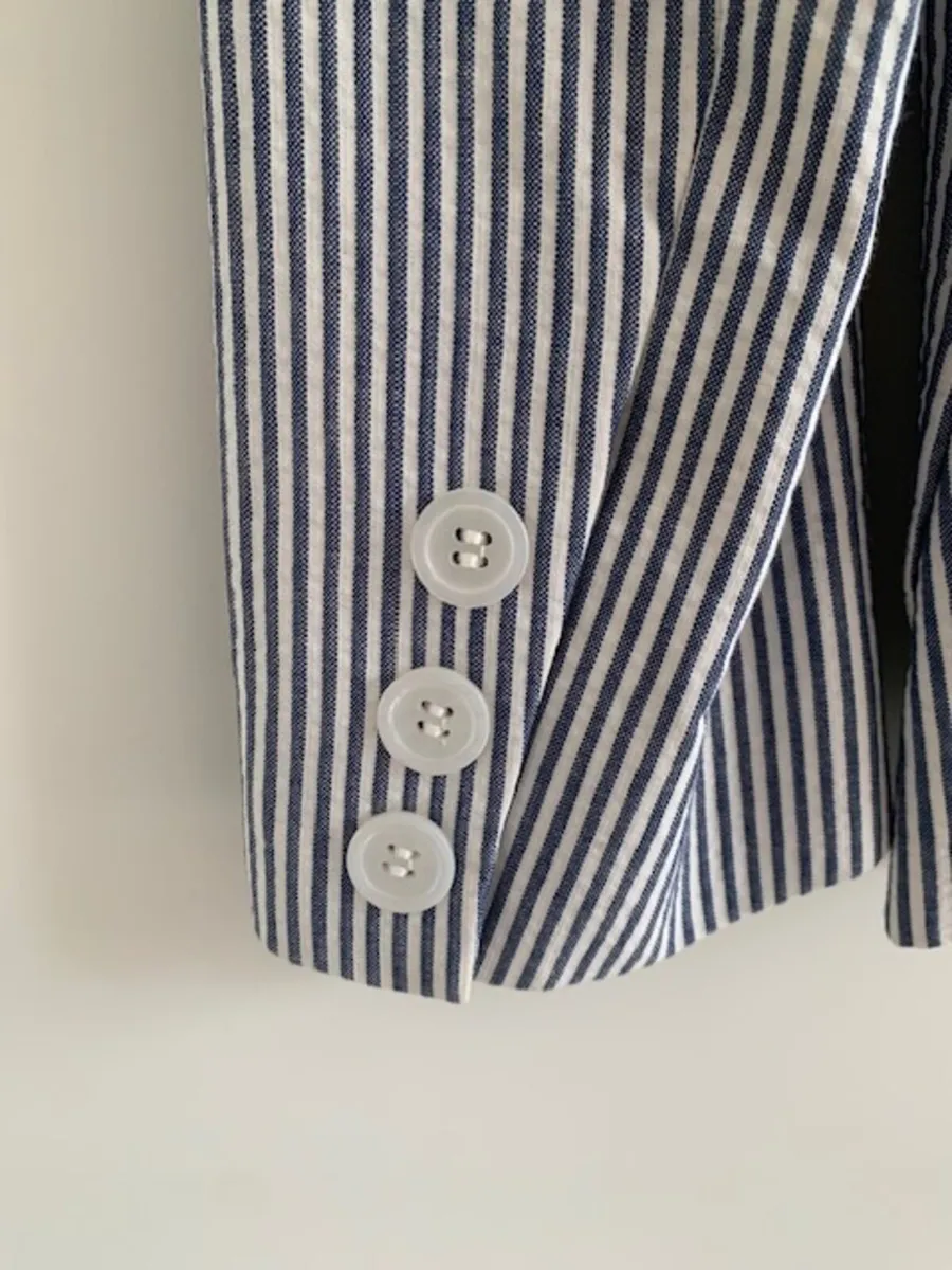 Hobbs Jacket - Navy/White Stripped - Image 3