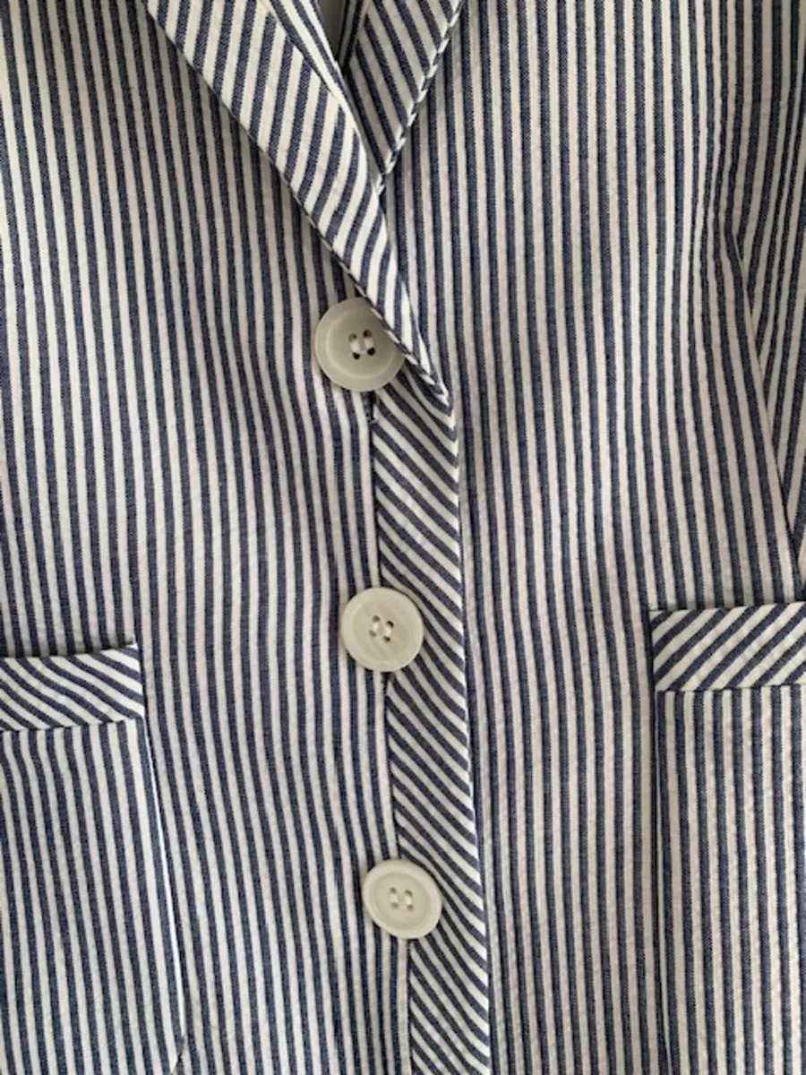 Hobbs Jacket - Navy/White Stripped - Image 4
