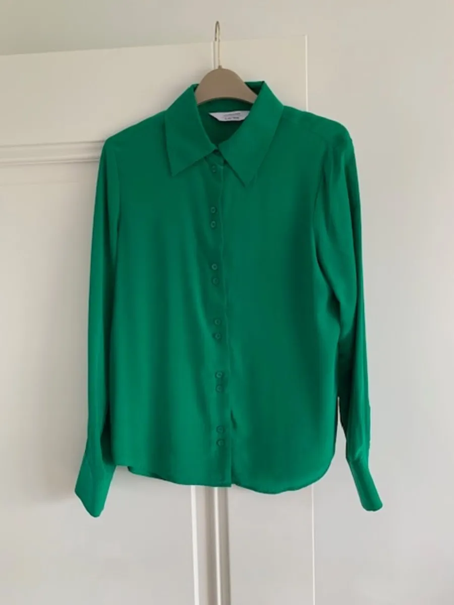 & Other Stories - Green Silk Shirt - Image 1