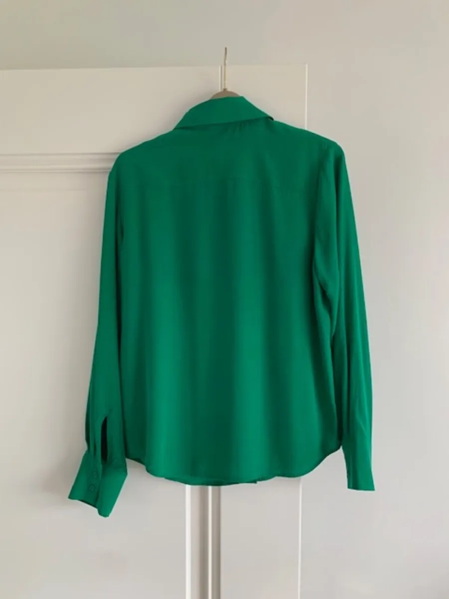 & Other Stories - Green Silk Shirt - Image 2
