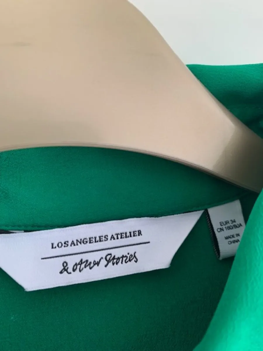 & Other Stories - Green Silk Shirt - Image 3